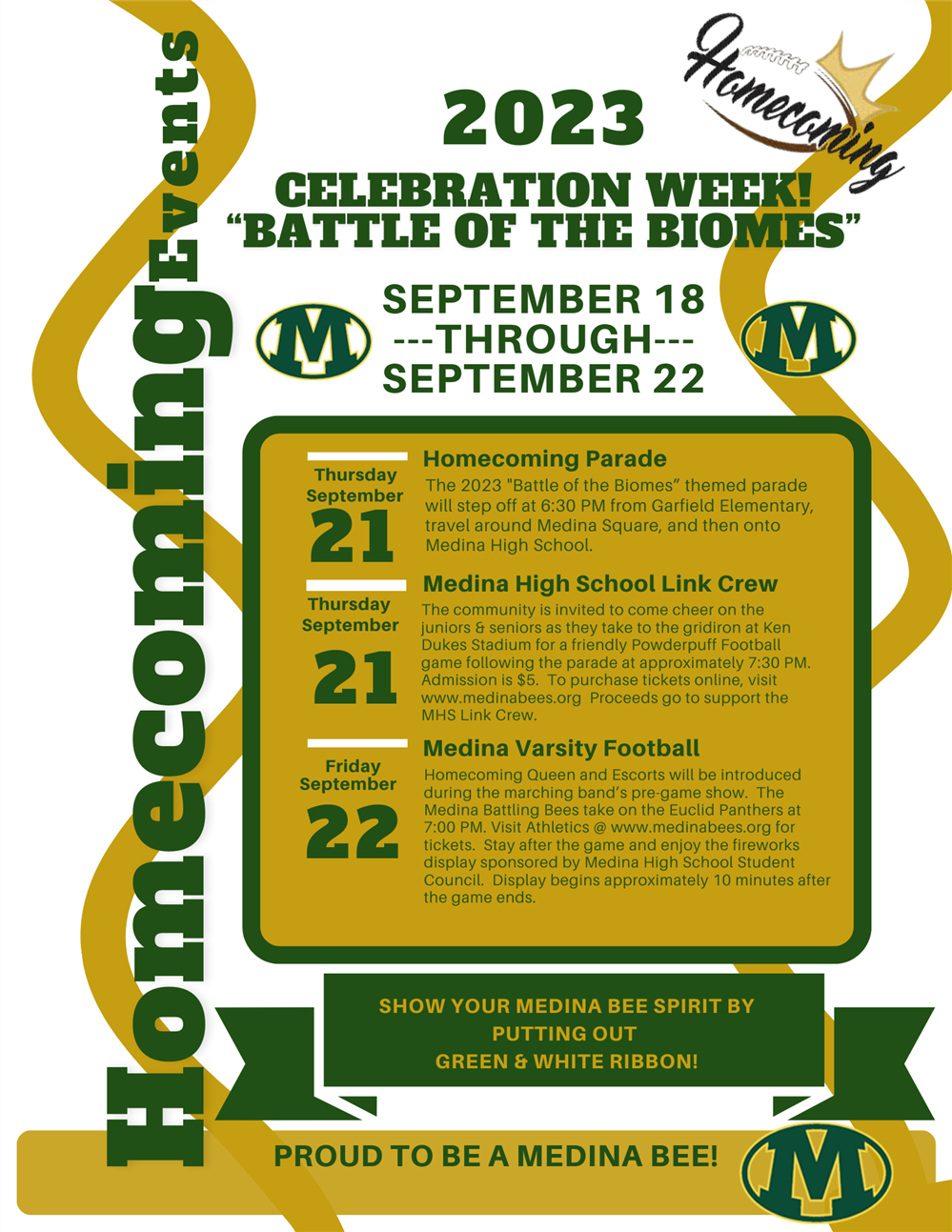  Homecoming 2023 Festivities Flyer